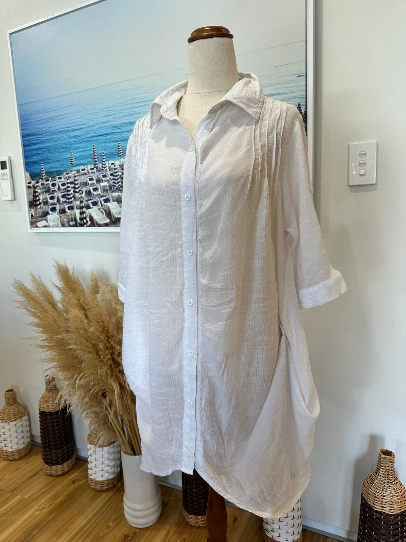 Summer Shirt - Size Large - White