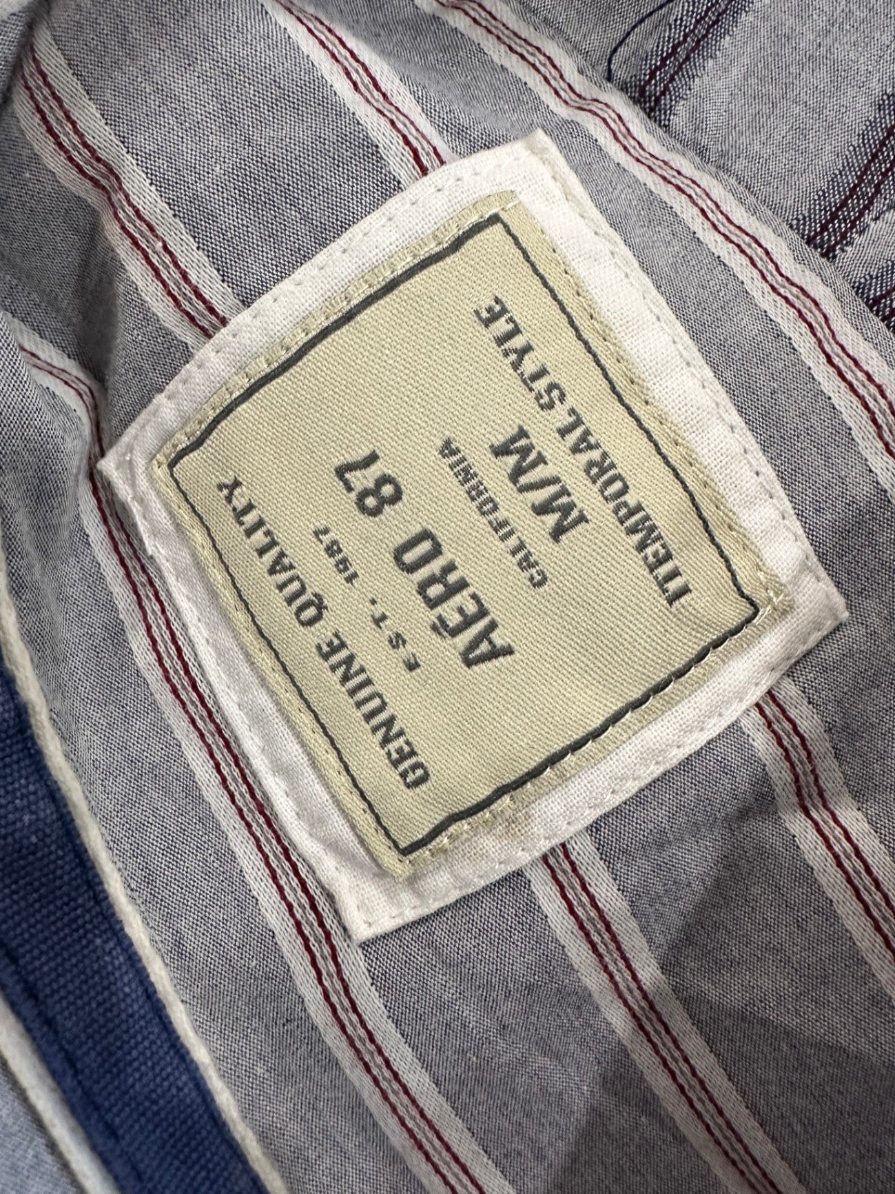 Aero 87 Shirt - Medium - Grey - 100% Cotton