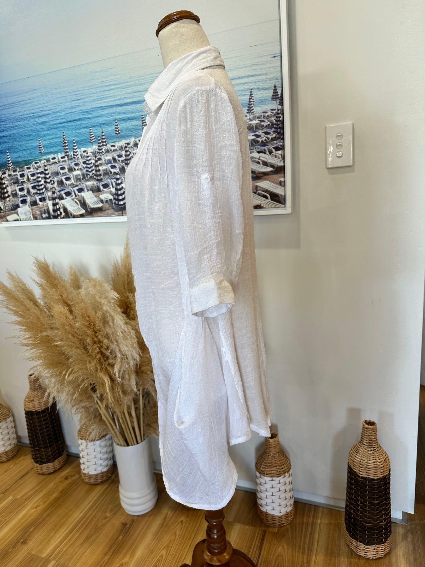 Summer Shirt - Size Large - White