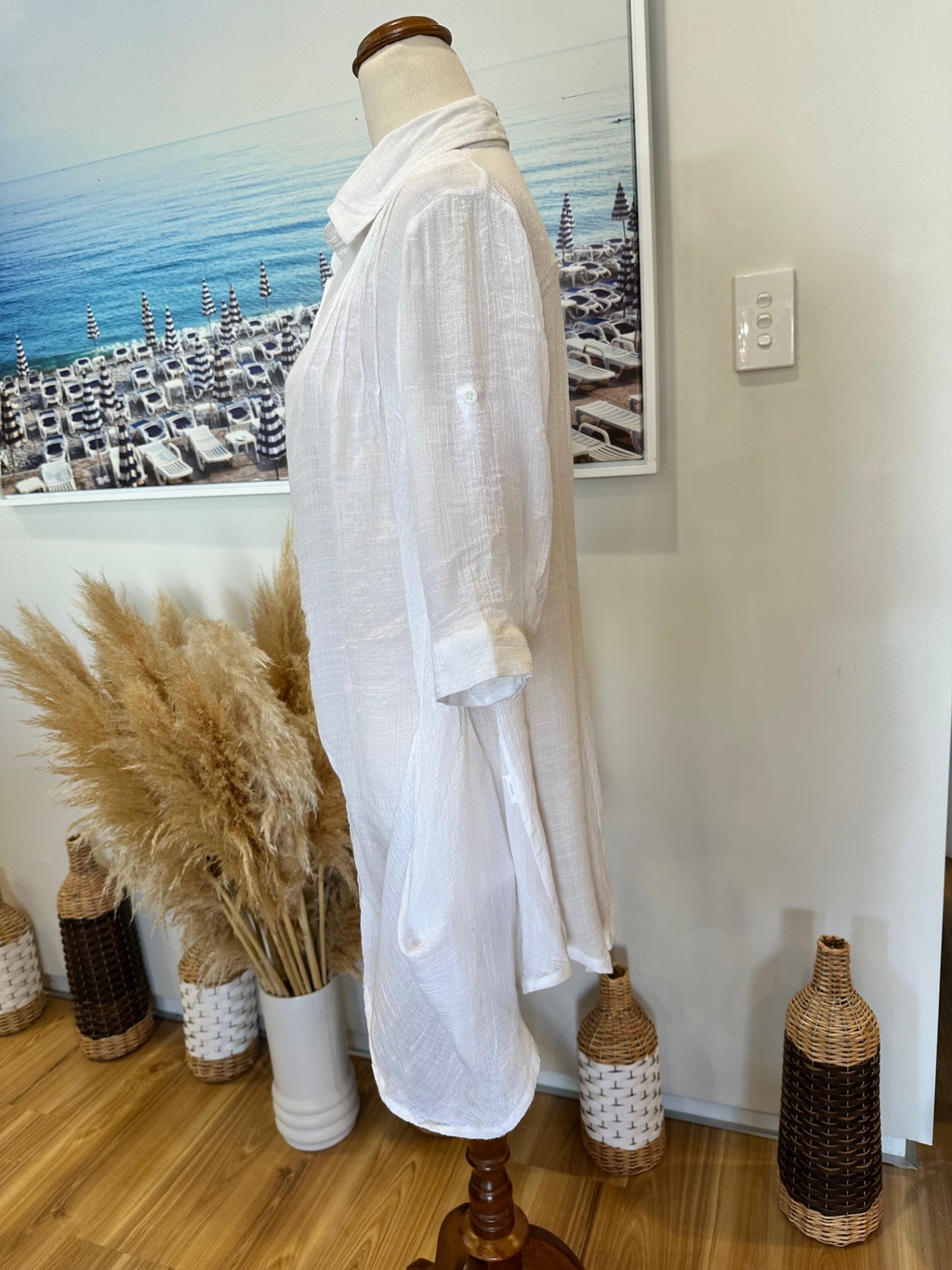 Summer Shirt - Size Large - White