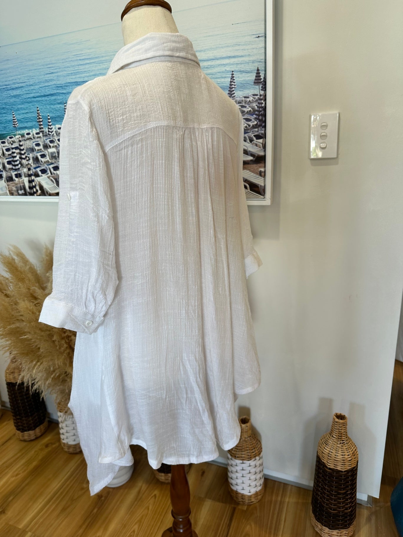 Summer Shirt - Size Large - White