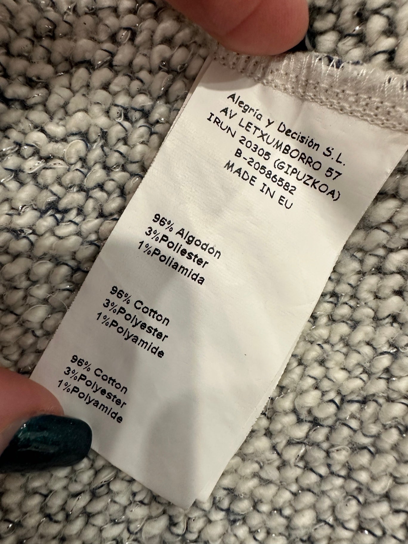 Loreak Mendian - Jacket / Blazer - Size Small - Blue / White / Silver