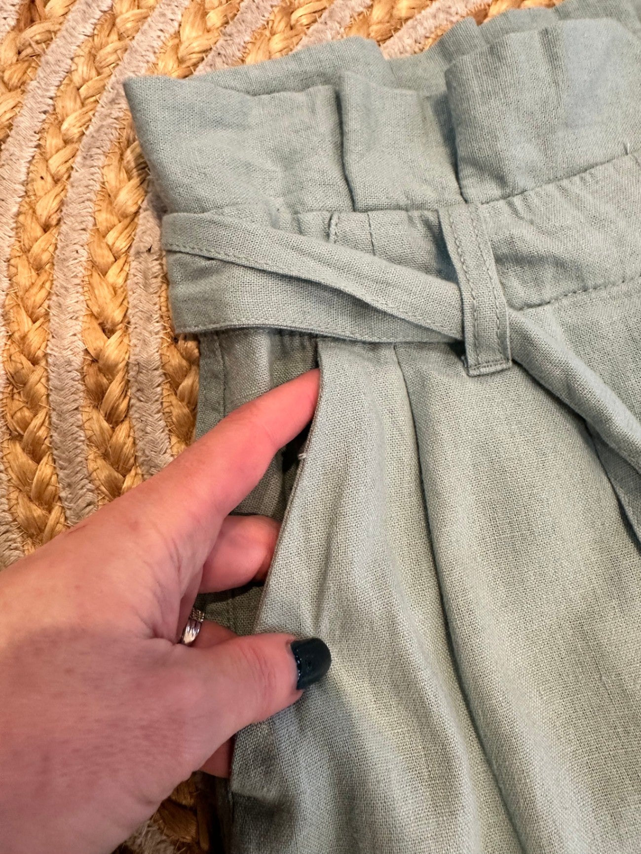 Coast to Country - 55% Linen Pants - Size 6 - Light blue - NEW RRP $39.99