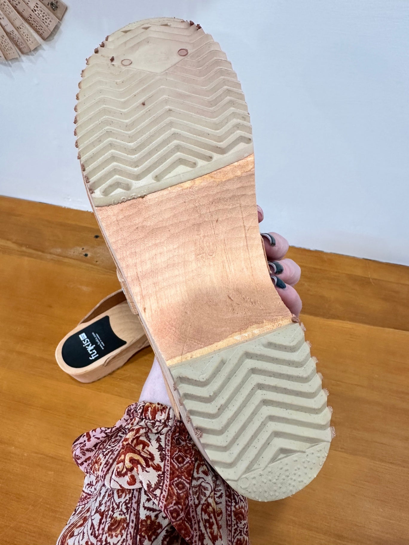 Funkis Clogs - Size EU 40 - Tan (Cork like material)