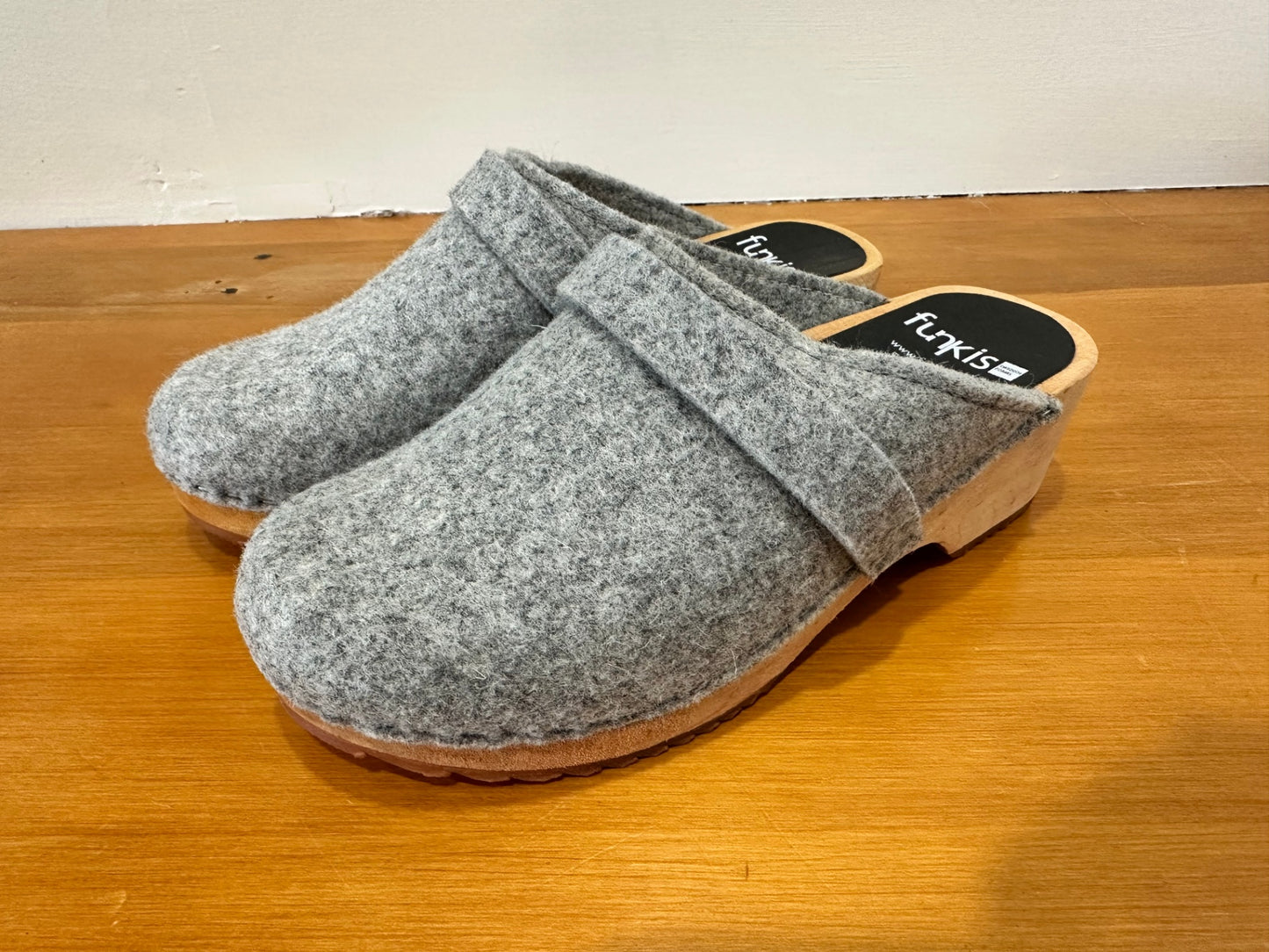 Funkis - Clogs - Grey Felt - Size 38 - RRP $180