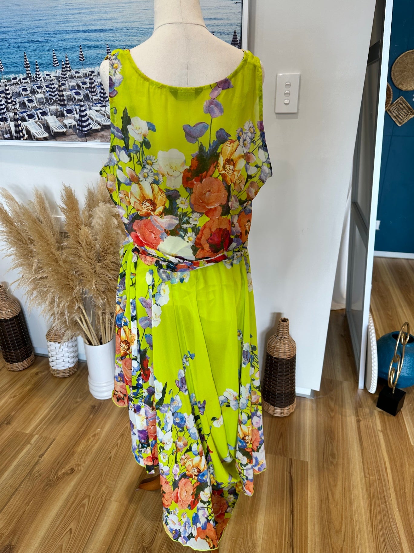 Pagani - Race Day Dress - Size 16 - Neon + Florals