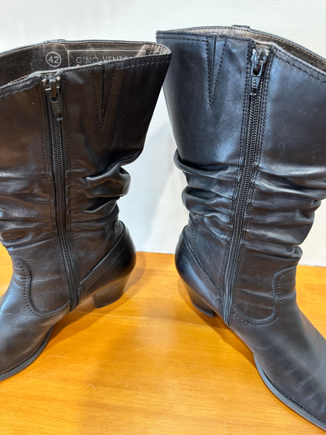 Gino Ventori - Leather Boots - Size EU 42 - Black