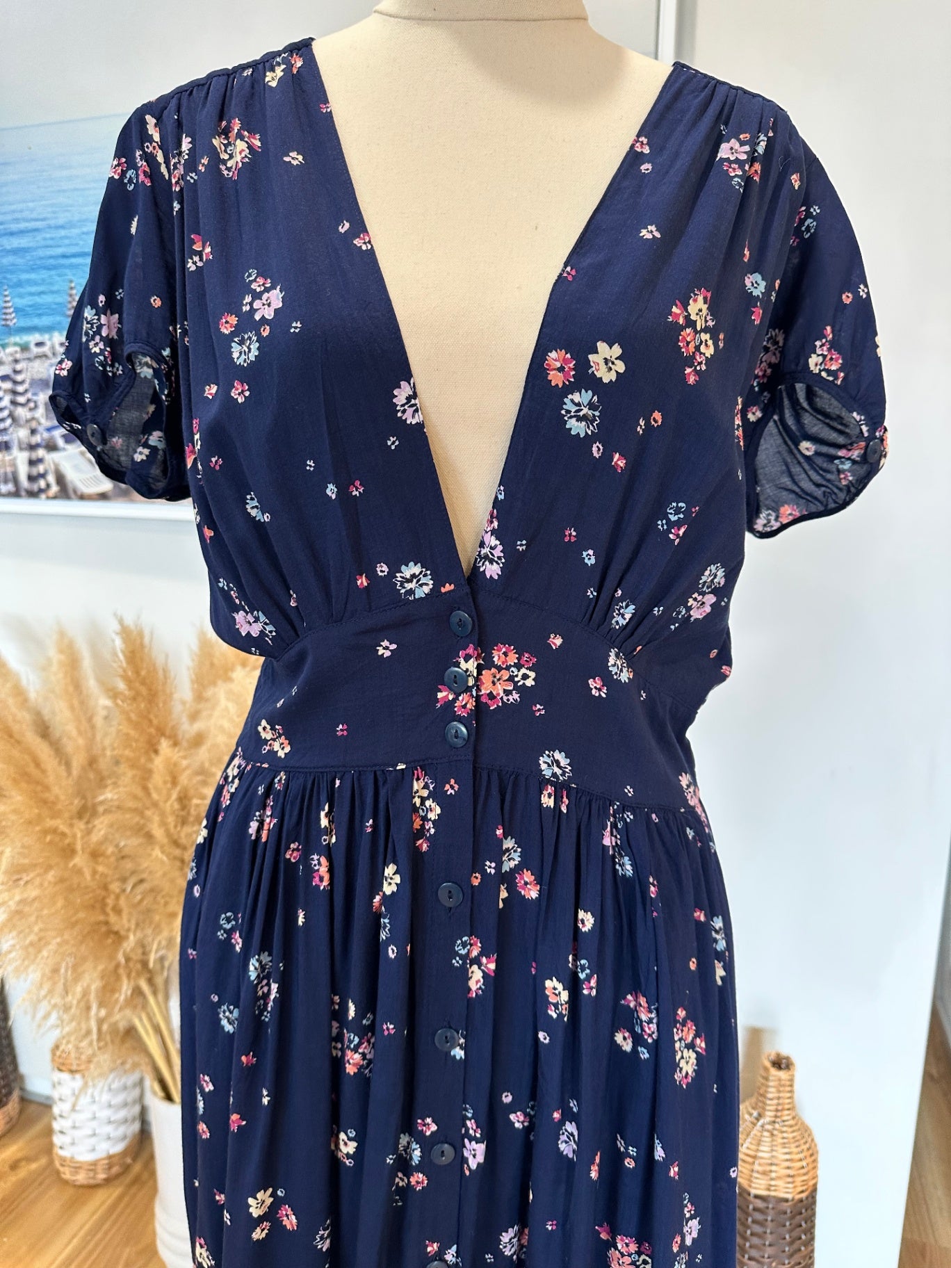 Auguste - Maxi Dress - Size 10 - Navy blue