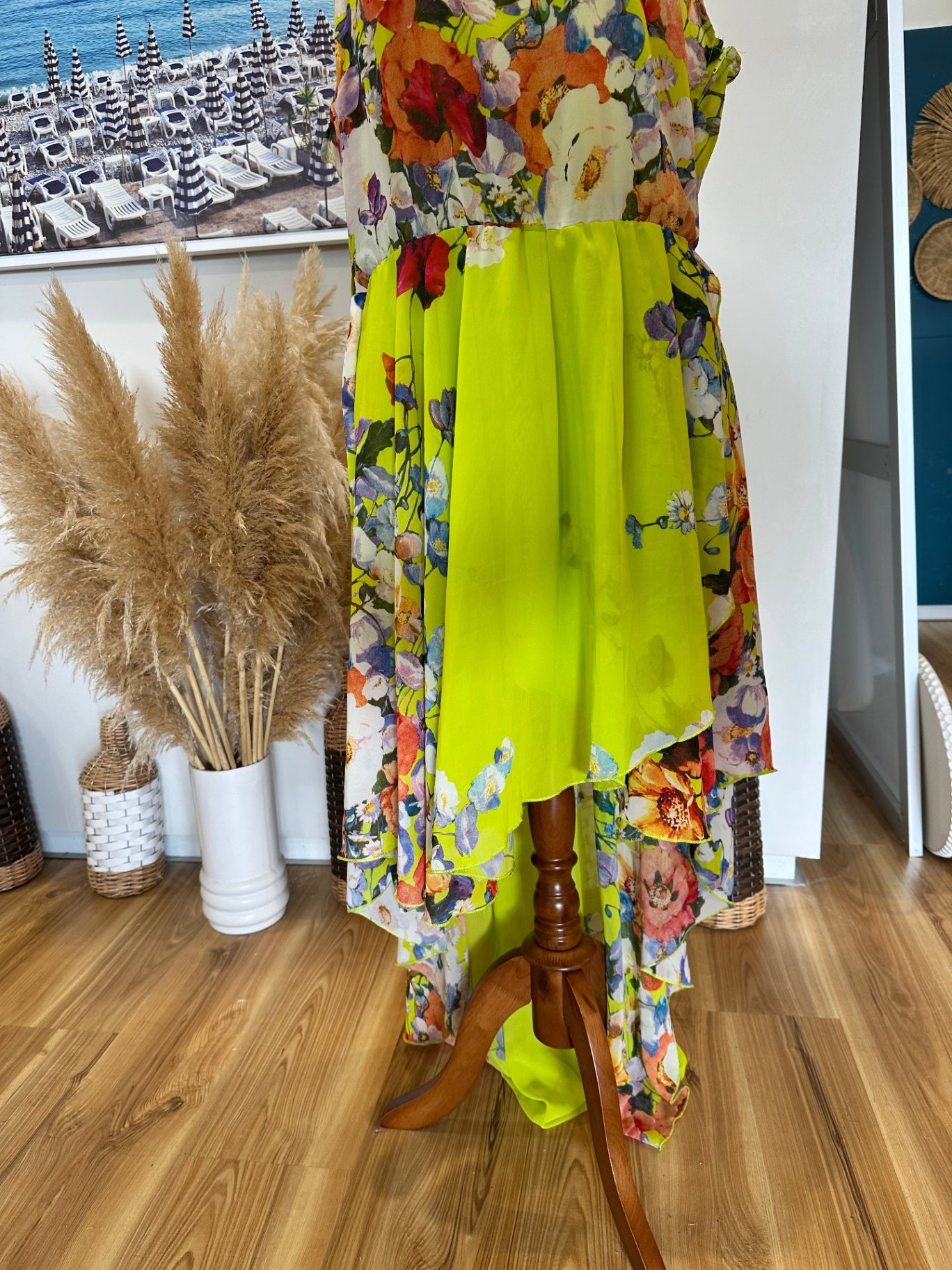 Pagani - Race Day Dress - Size 16 - Neon + Florals