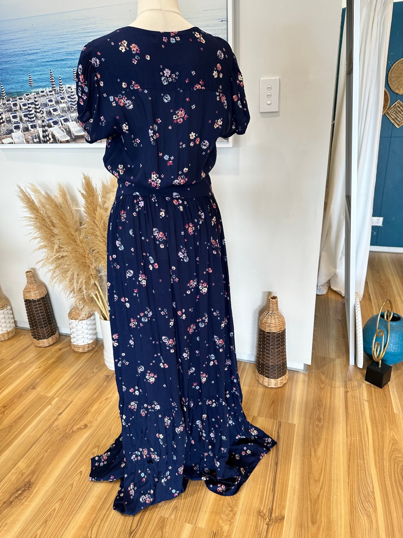 Auguste - Maxi Dress - Size 10 - Navy blue