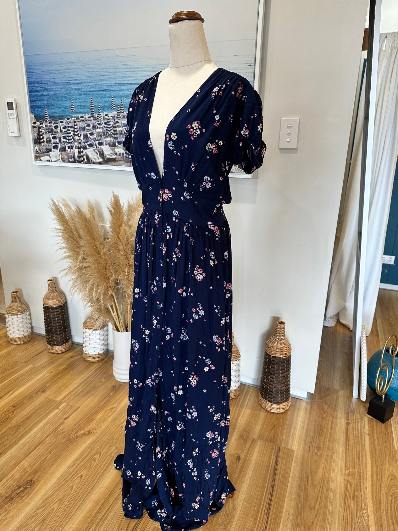Auguste - Maxi Dress - Size 10 - Navy blue