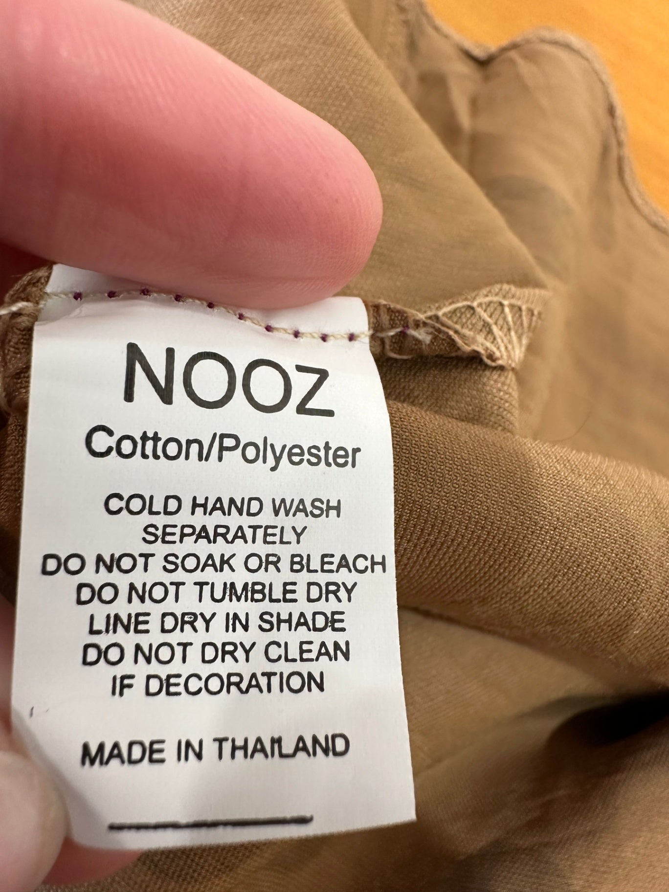 Blouse - Size Large - Brown w Geometric Print