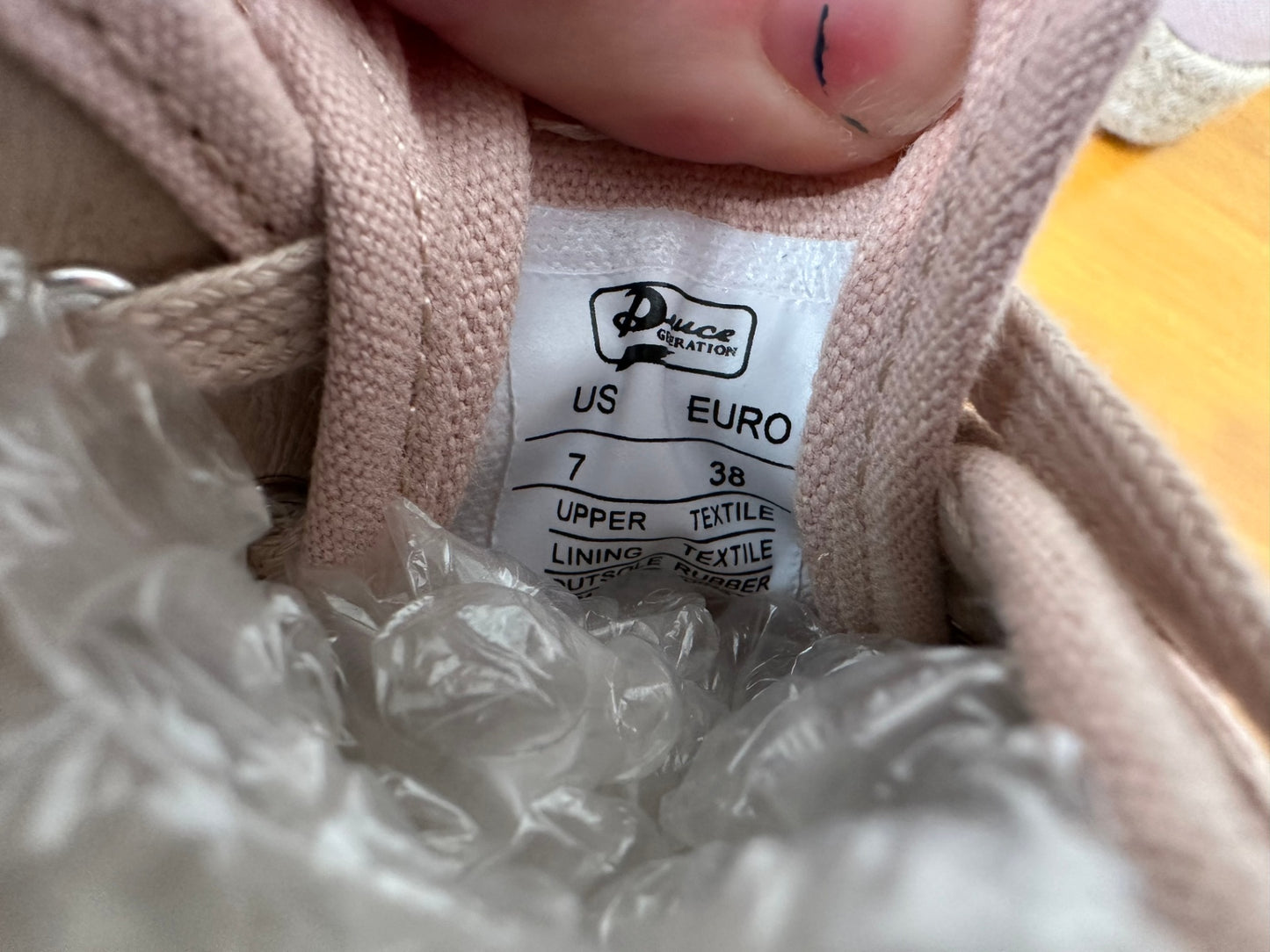 Deuce Sneakers / Espadrilles - Size EU 38 - Pink + Beige