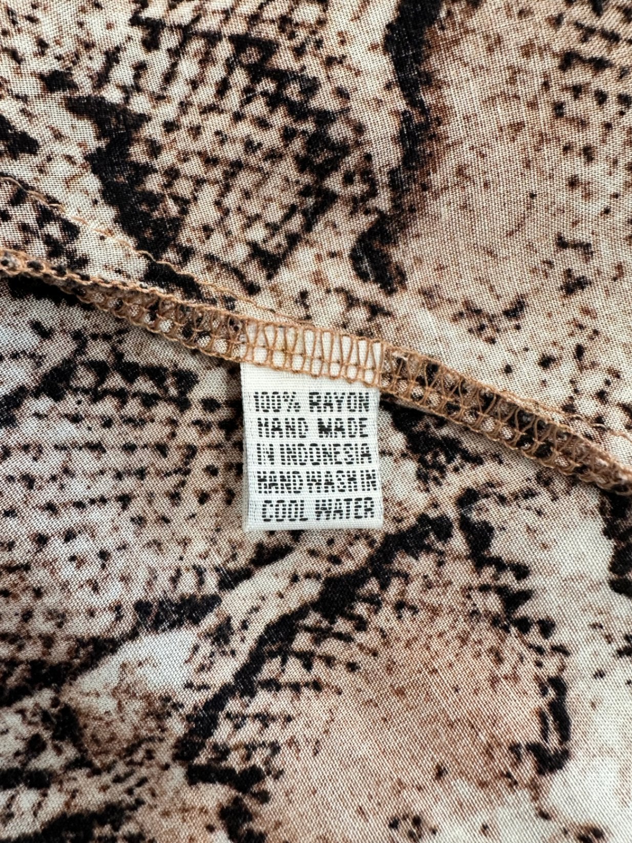 Tanah Folk - Blouse - Small / Medium - Brown, Black, Cream