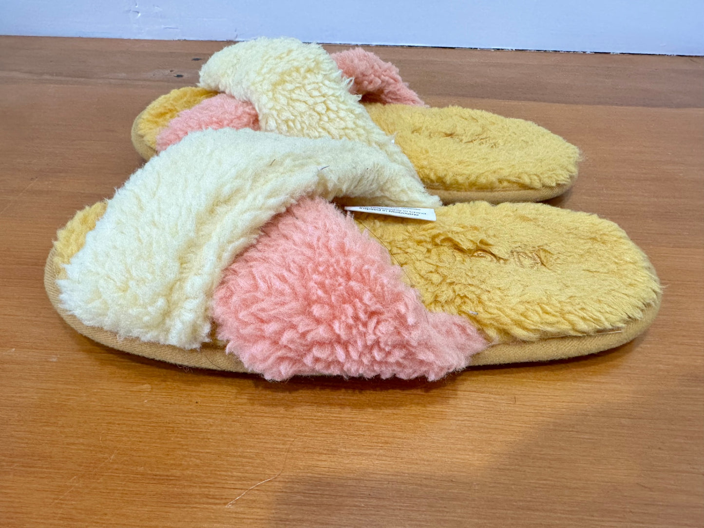 Kip & Co Slippers - Size EU 37 / 38 - Yellow, Pink, Cream