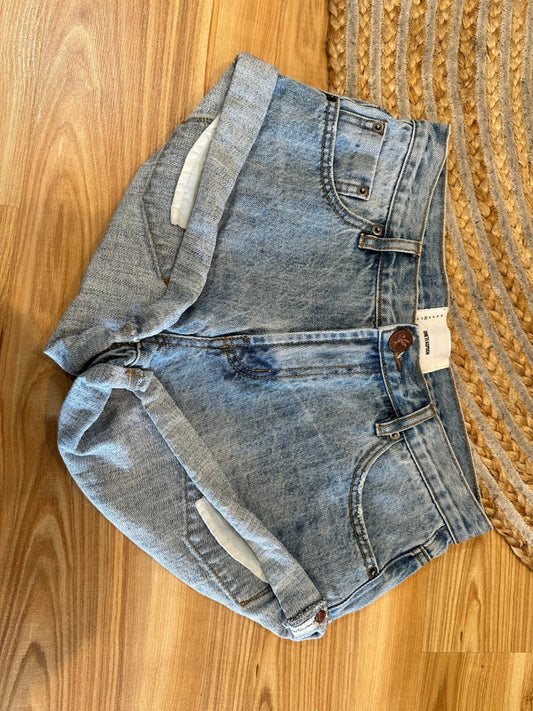 One Teaspoon - Denim Shorts - Size 8 - Light Blue
