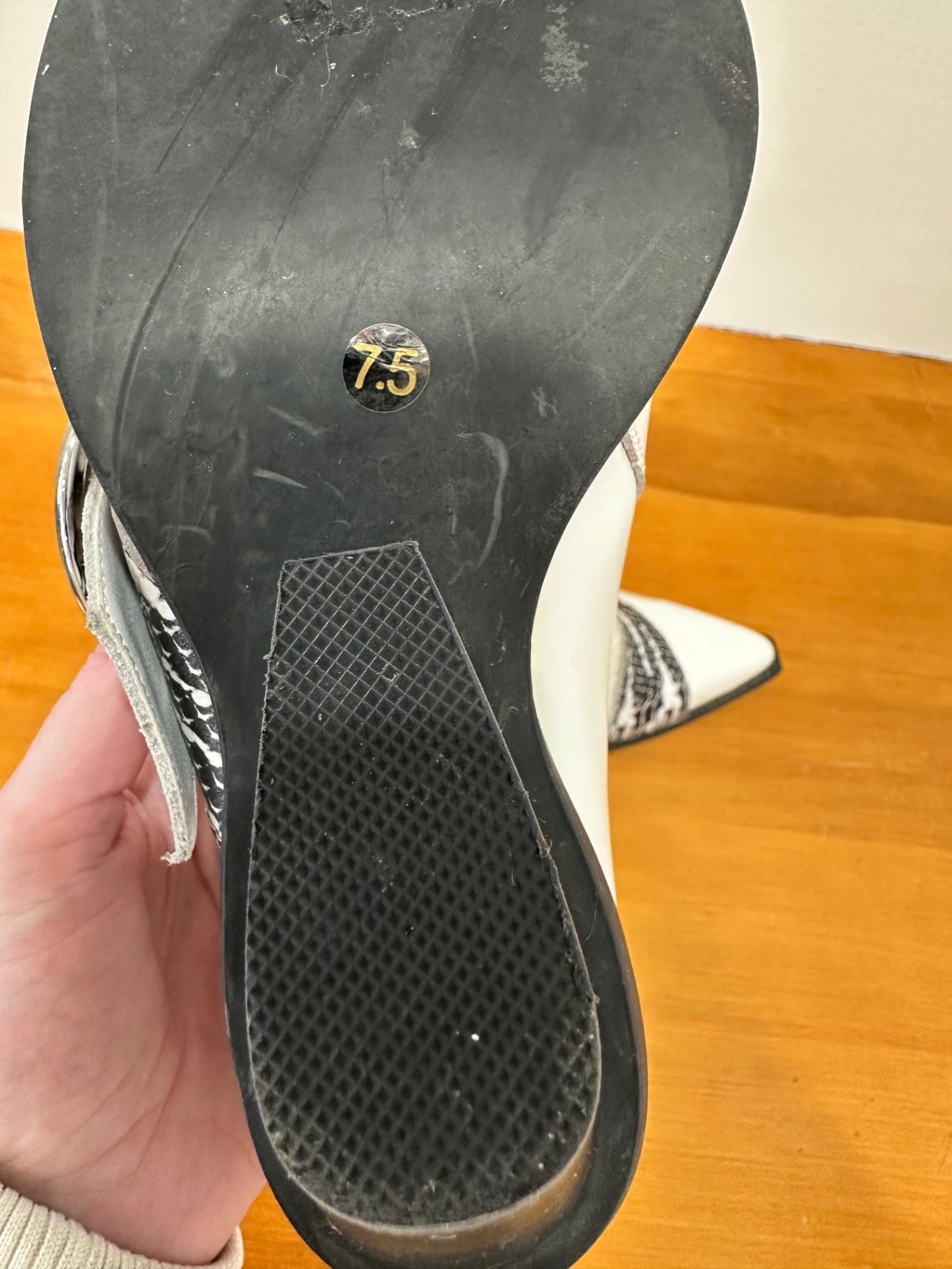 Jeffrey Campbell - Cowboy Heels - Size EU 38 - White and black