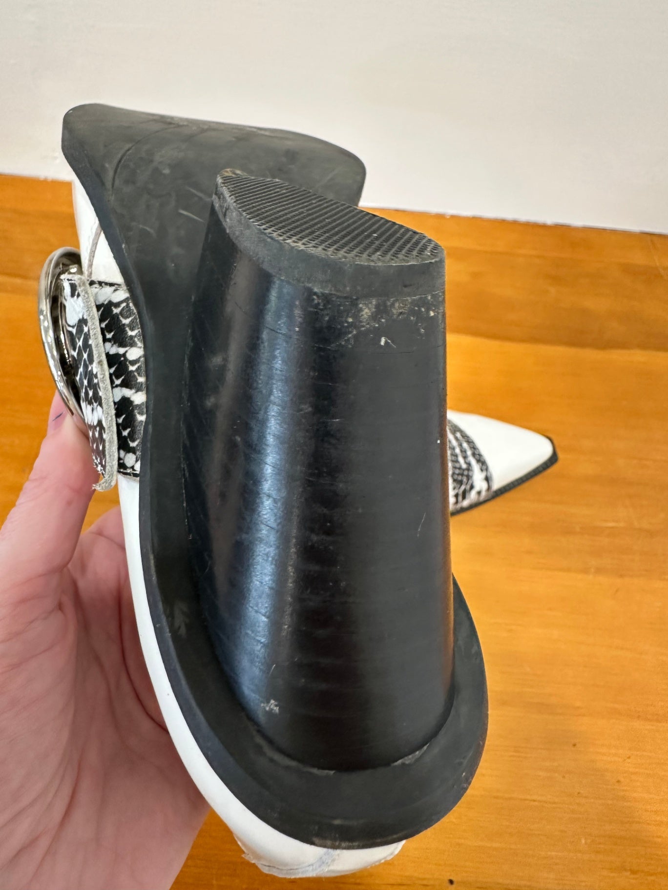 Jeffrey Campbell - Cowboy Heels - Size EU 38 - White and black