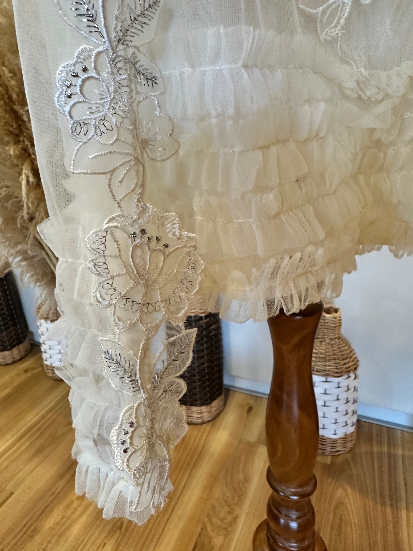 Vintage Wedding Sleepwear - Nightie & Dressing Gown - Medium - Cream / White