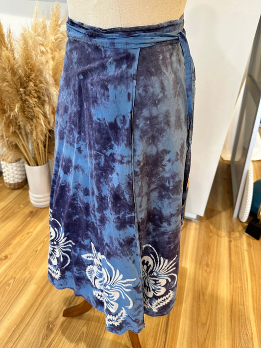 Wrap Skirt - One Size - Blue