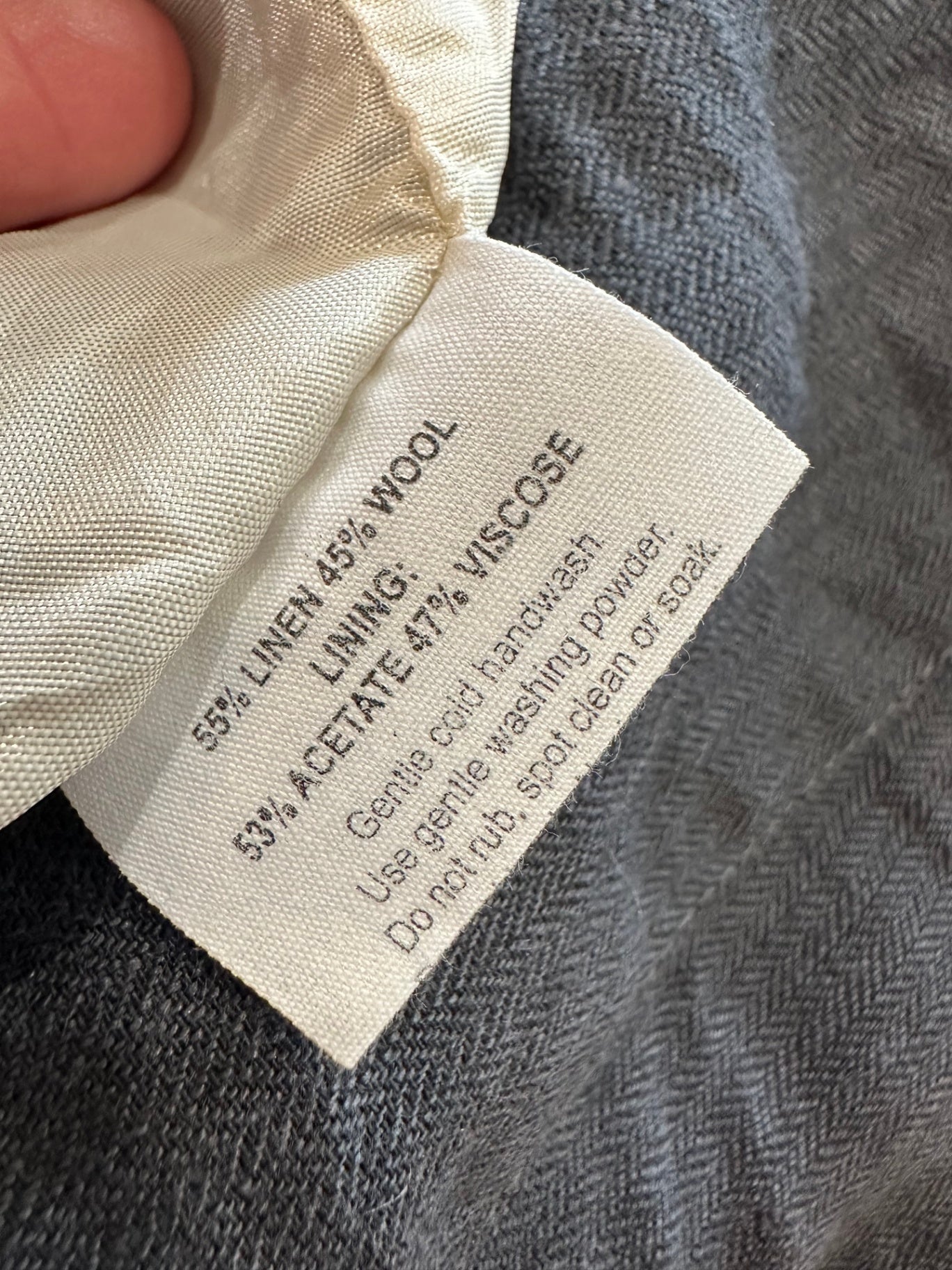 Starfish - Made in New Zealand - Waistcoat - Size 12 - Grey - 55% Linen + 45% Wool