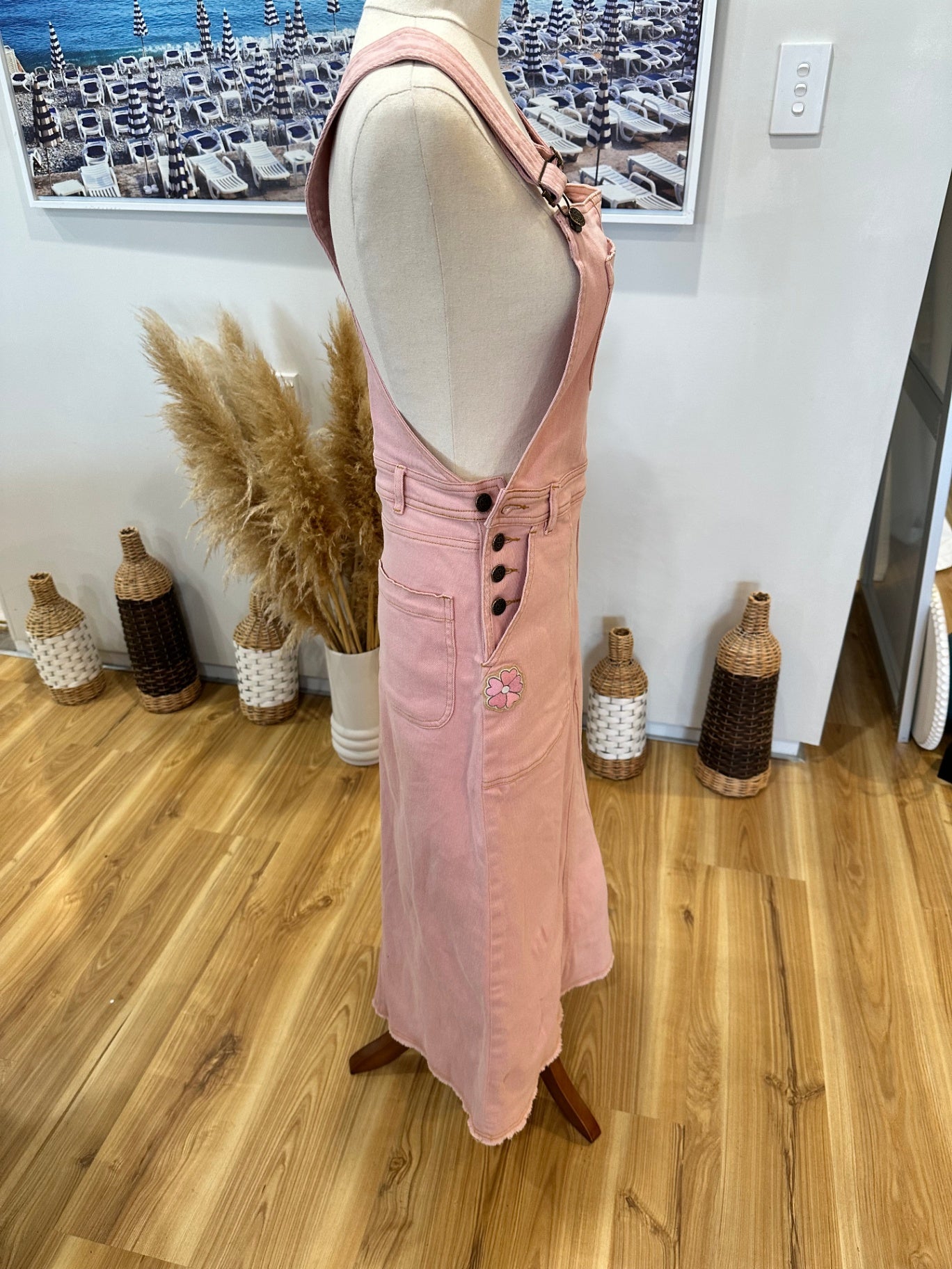 Spell Dungarees / Dress - Extra Small - Pink