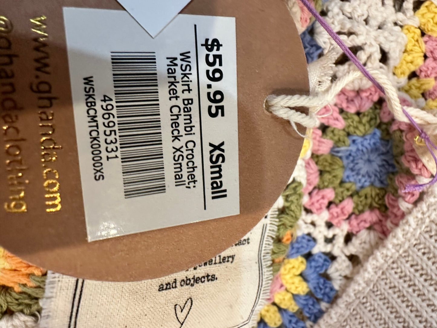 Ghanda - Crochet Skirt - Extra Small RRP $94.95