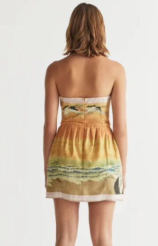 Antipodean Strapless Dress - Extra Small (AU 6) WABI SABI print - RRP $573 AUD