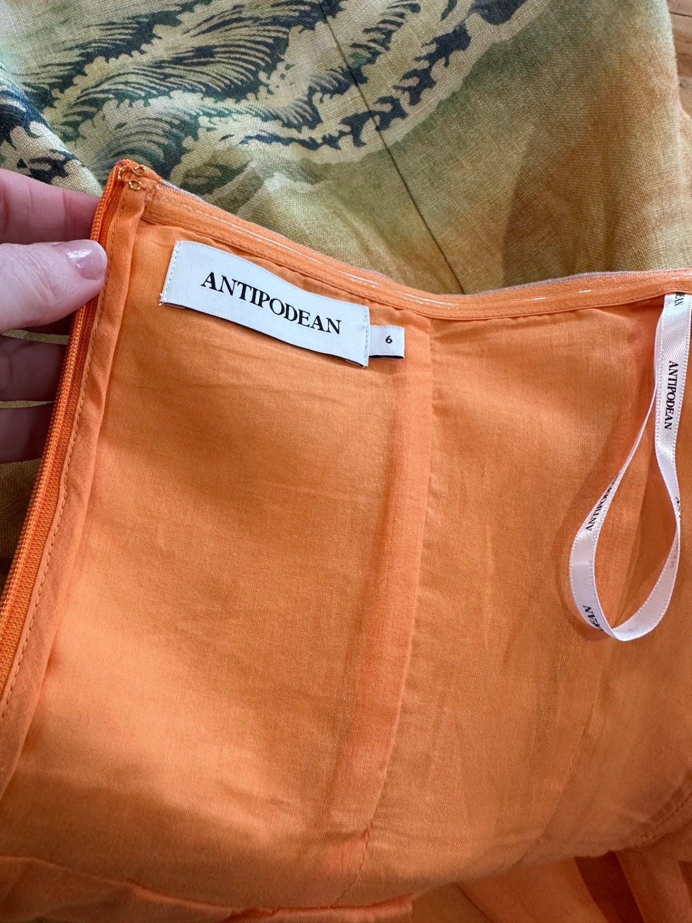 Antipodean Strapless Dress - Extra Small (AU 6) WABI SABI print - RRP $573 AUD