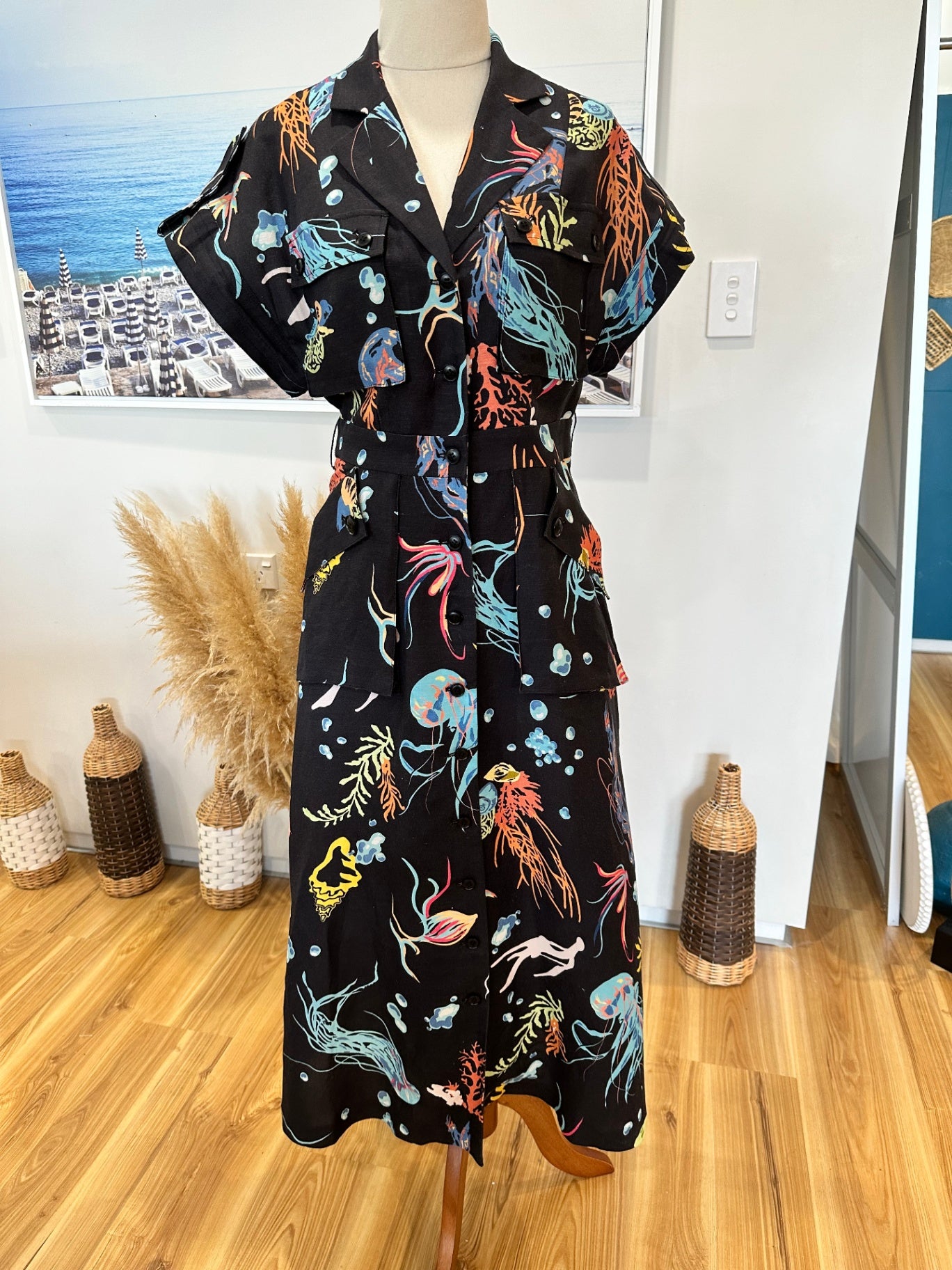 Leo Lin - Audrey Pocket Dress - Extra Small (AU 6) - RRP $599AUD