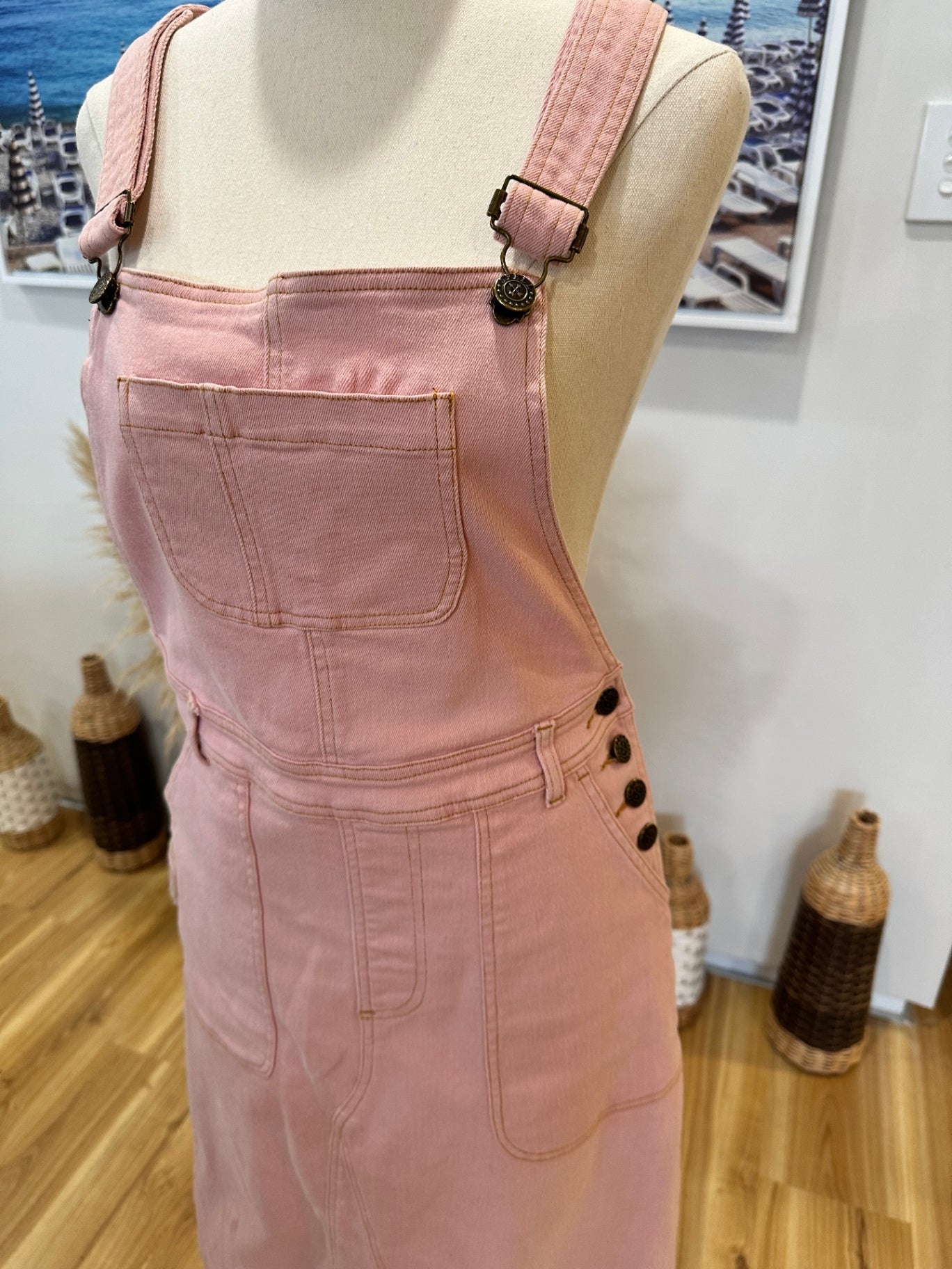 Spell Dungarees / Dress - Extra Small - Pink