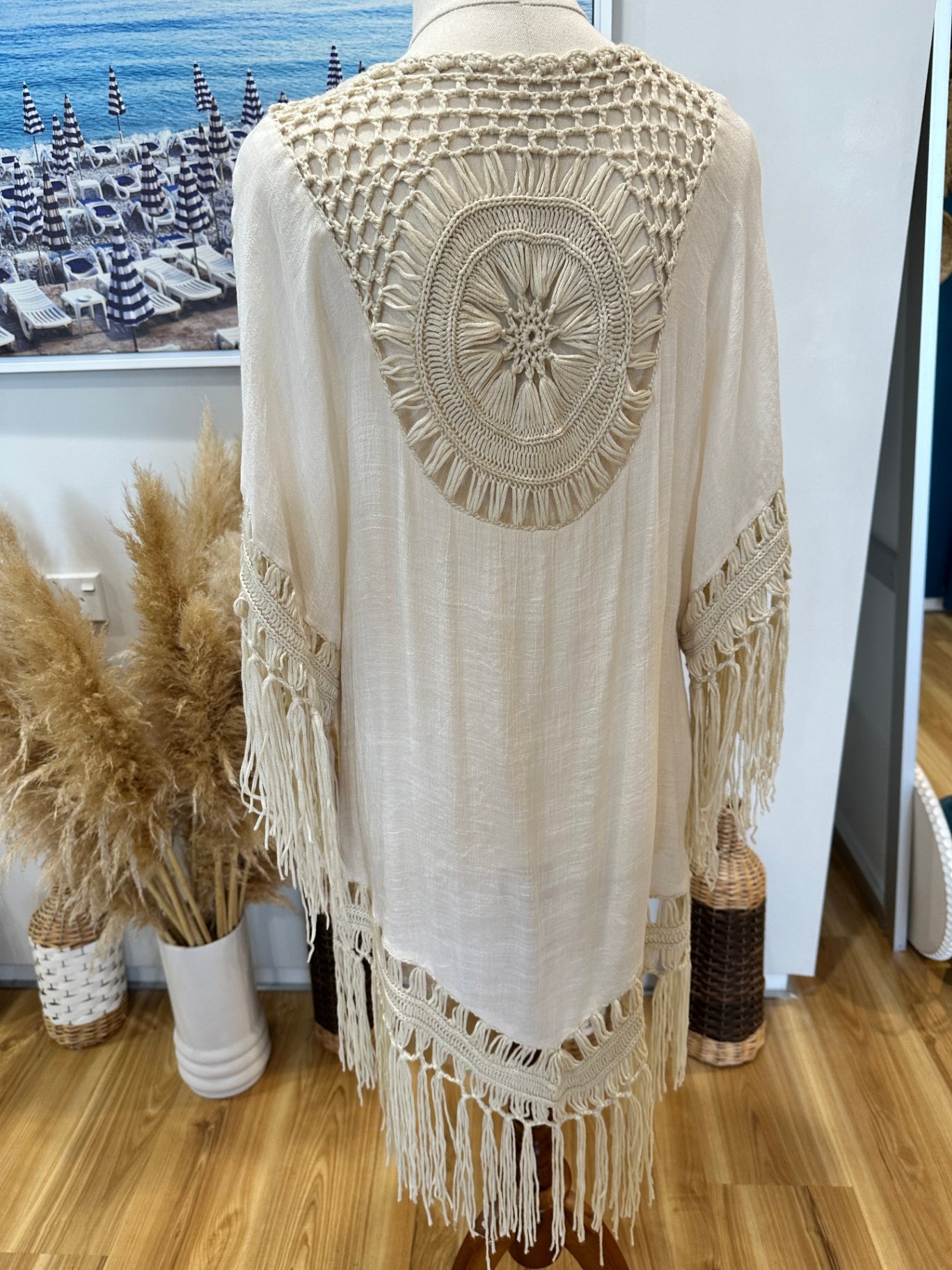 Bohemian Kaftan - One Size - Cream/Beige