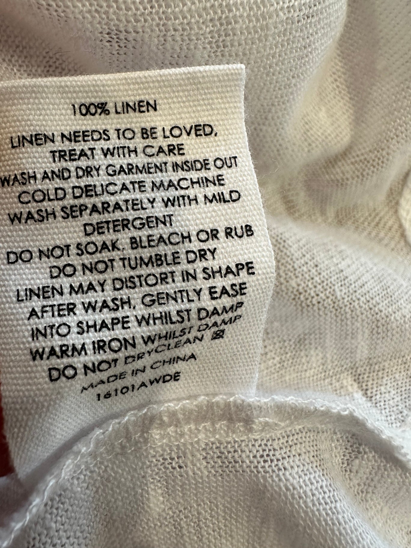 Decjuba - 100% Linen - Longsleeve Top - Large - White