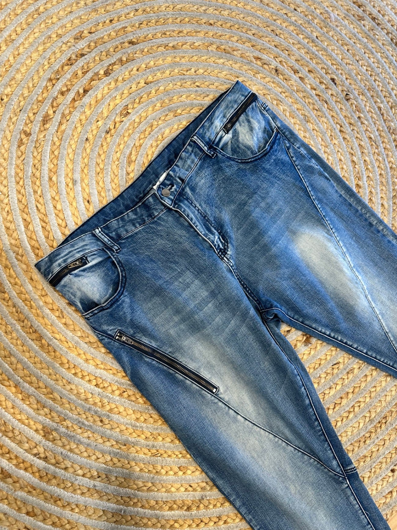 Mi Moso - Biker Jeans - Size 18 - Blue