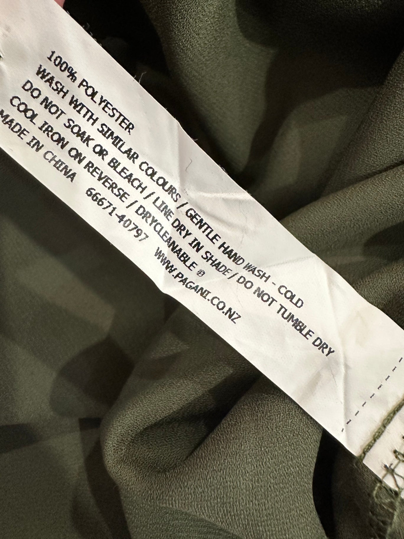 Pagani - Longsleeve Shirt - Size 12 - Olive green