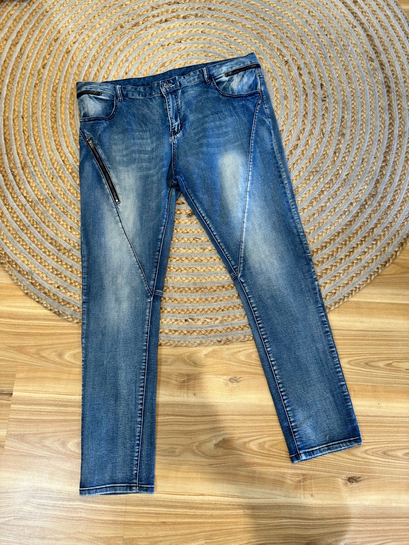 Mi Moso - Biker Jeans - Size 18 - Blue