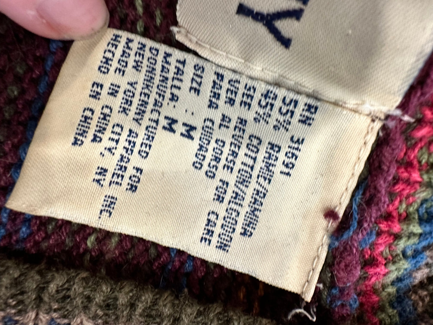 Vintage 90's - Don Kenny Vest - Large - Burgundy with patterns