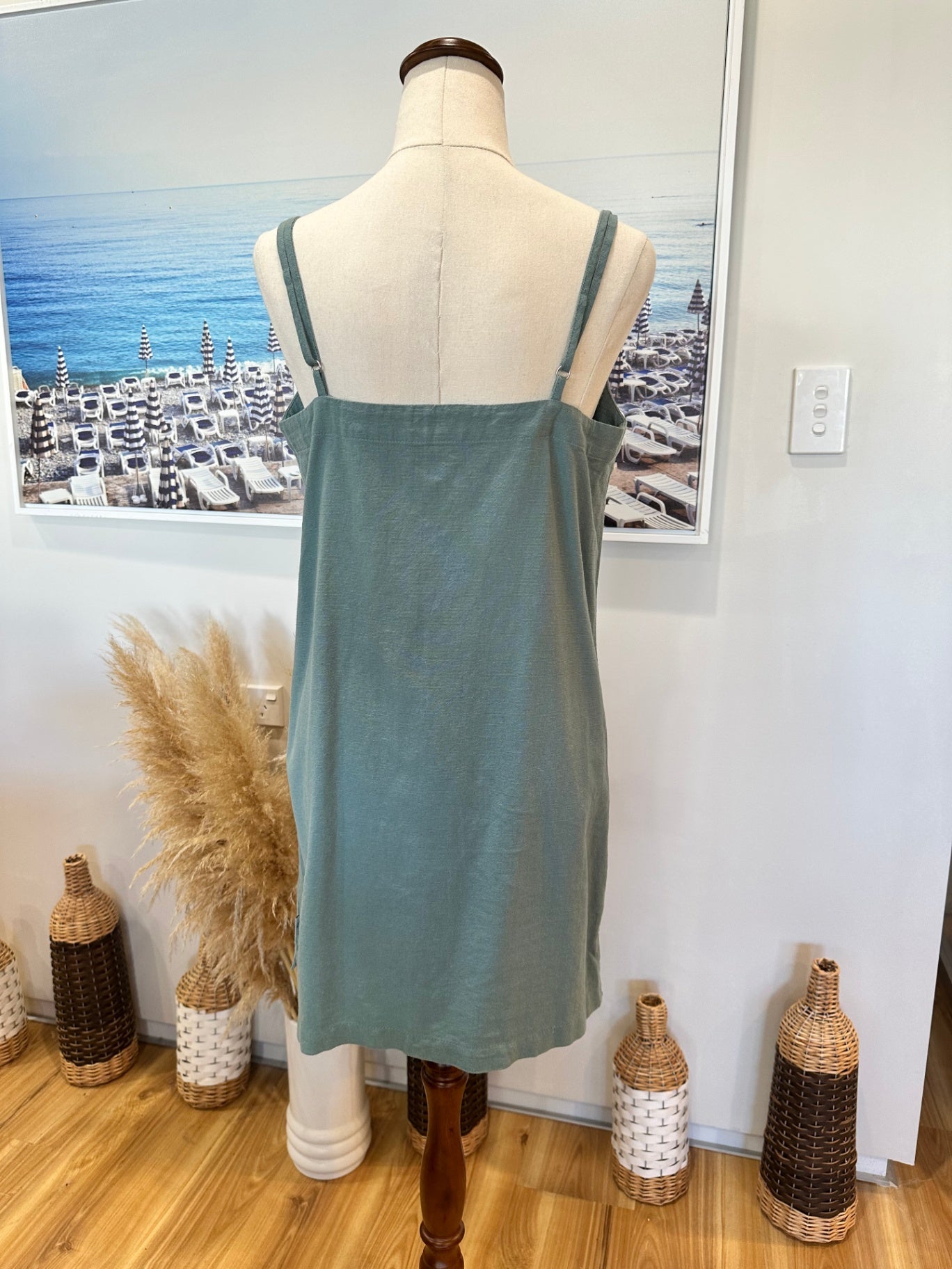 Rhythym Dress - Size 10 - Greenish-grey