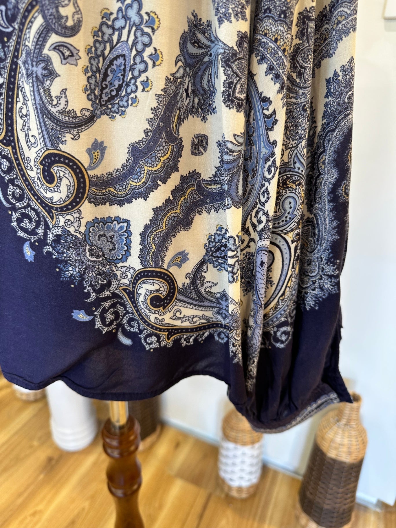 H&M Bohemian Paisley Blouse - Size 8