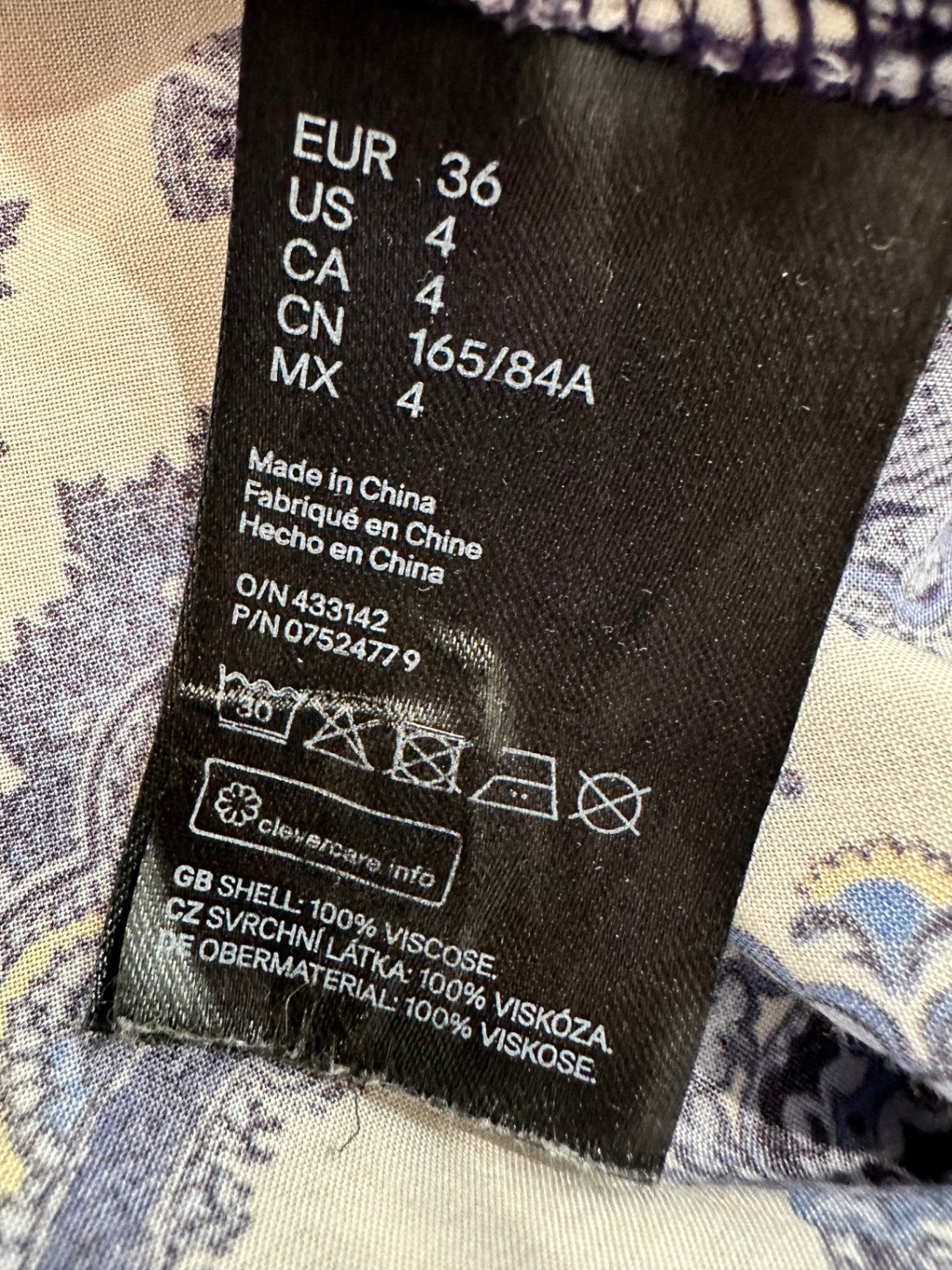 H&M Bohemian Paisley Blouse - Size 8