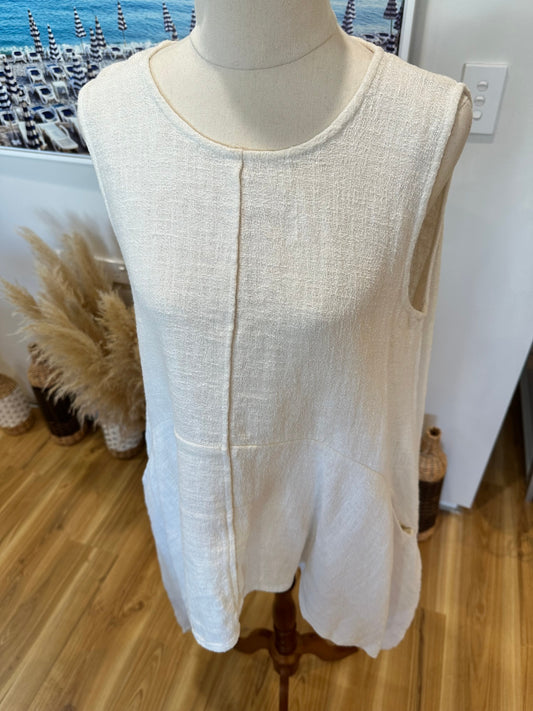Summer Dress - Large - Cream