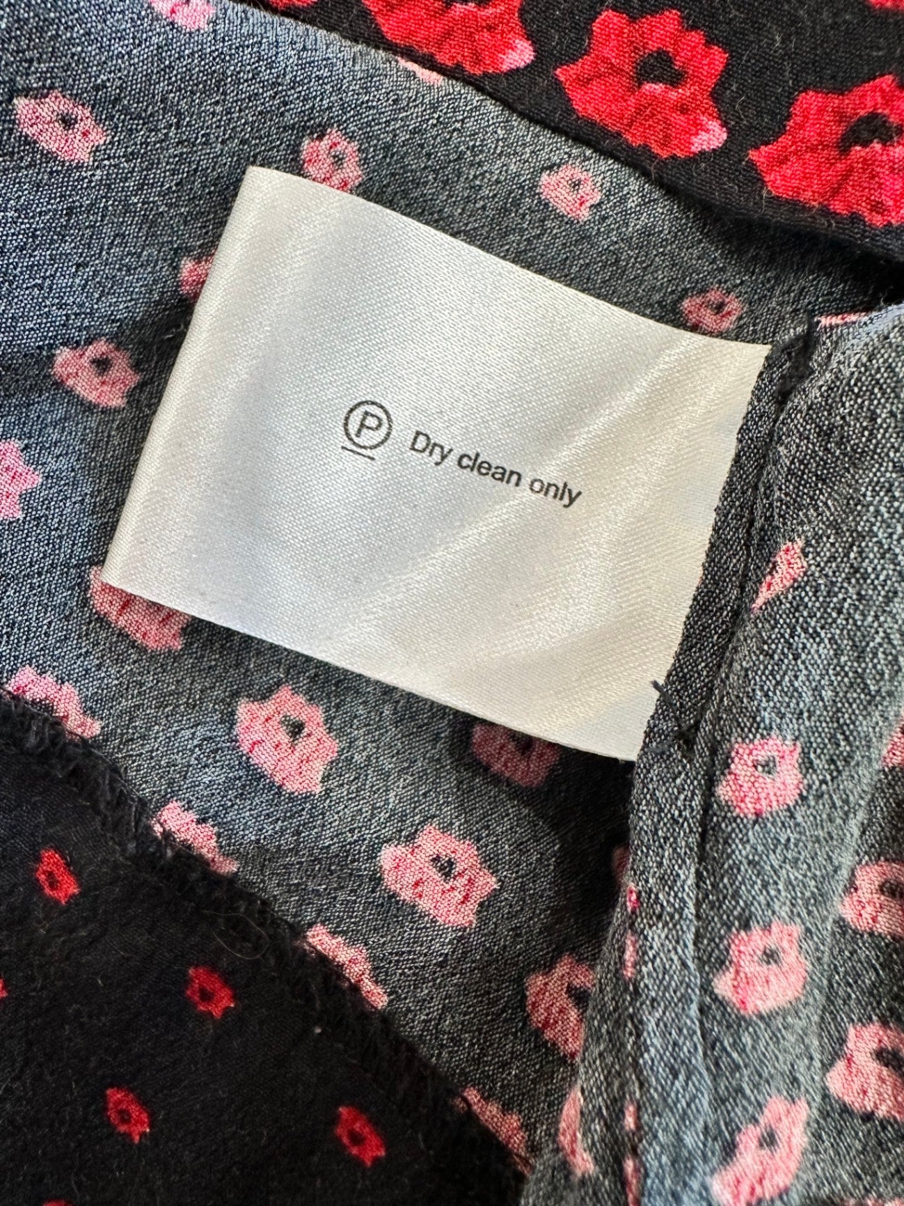 Laura Ashley - Top - Small - Black with Red pattern