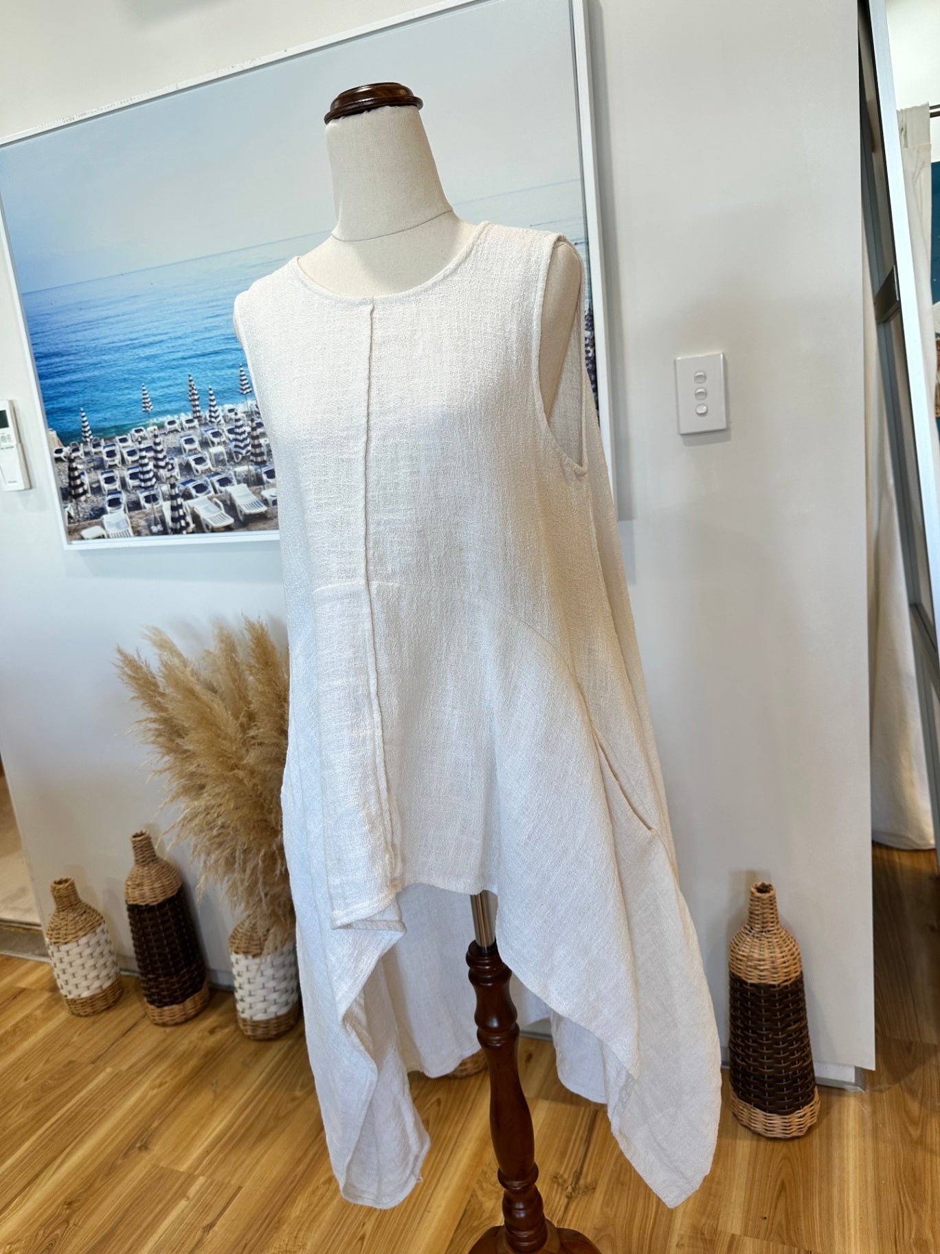 Summer Dress - Large - Cream