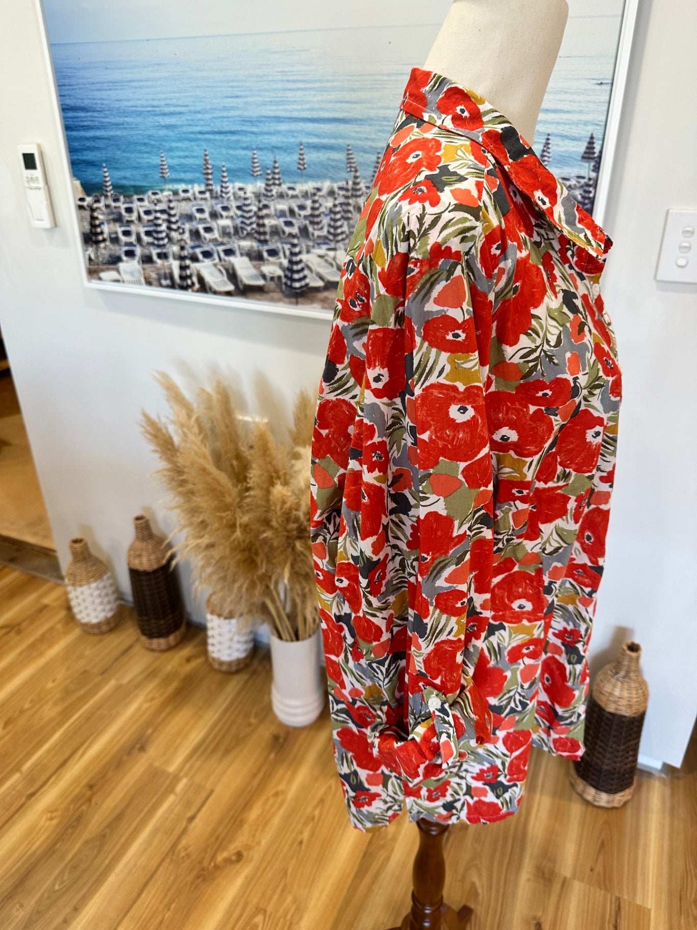 Seasalt Cornwall - Shirt - Size 18 - Red Poppies