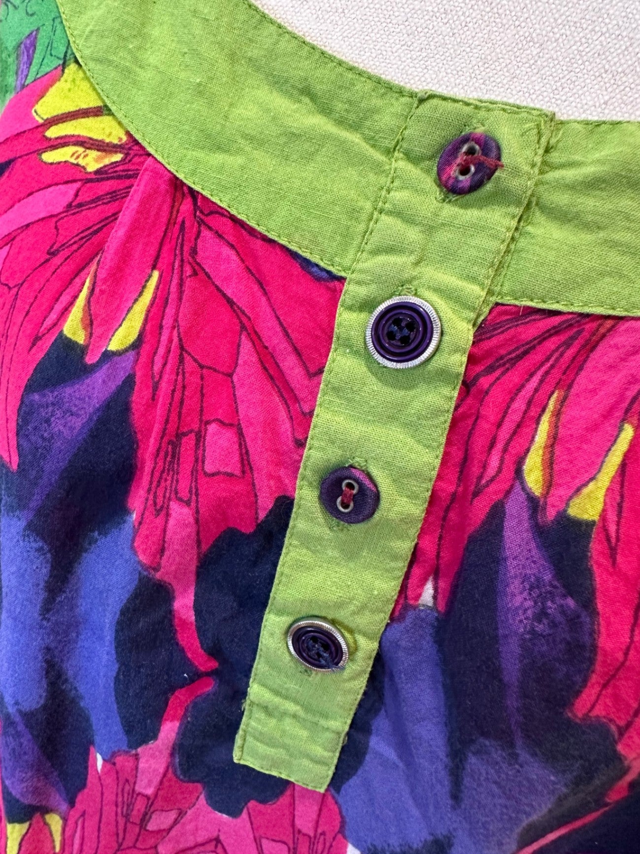 Monsoon - Summer Top - Size 14 - Pink + Green