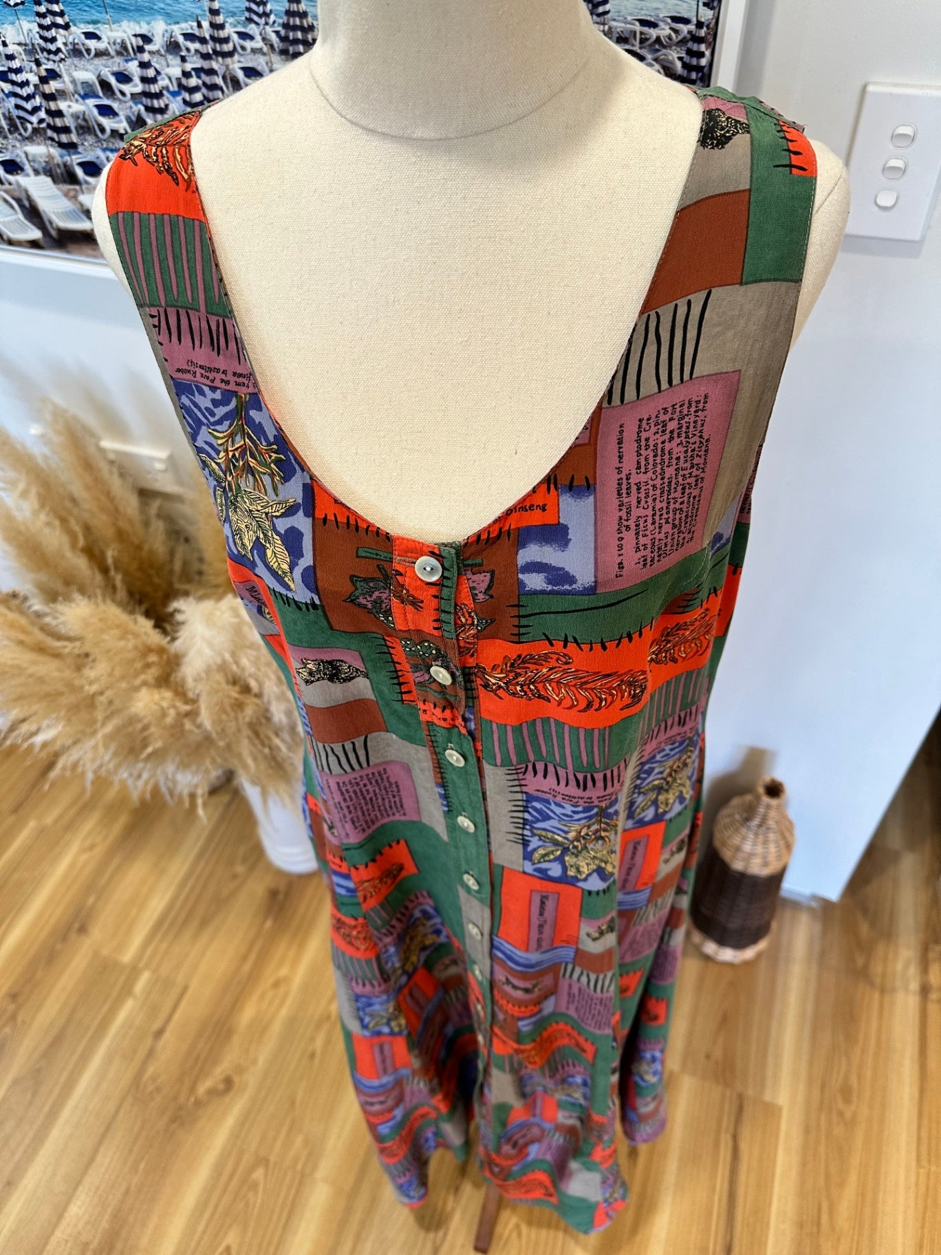 Spenser Jeremy - Vintage '90's - Summer Dress - 100% Silk - Large