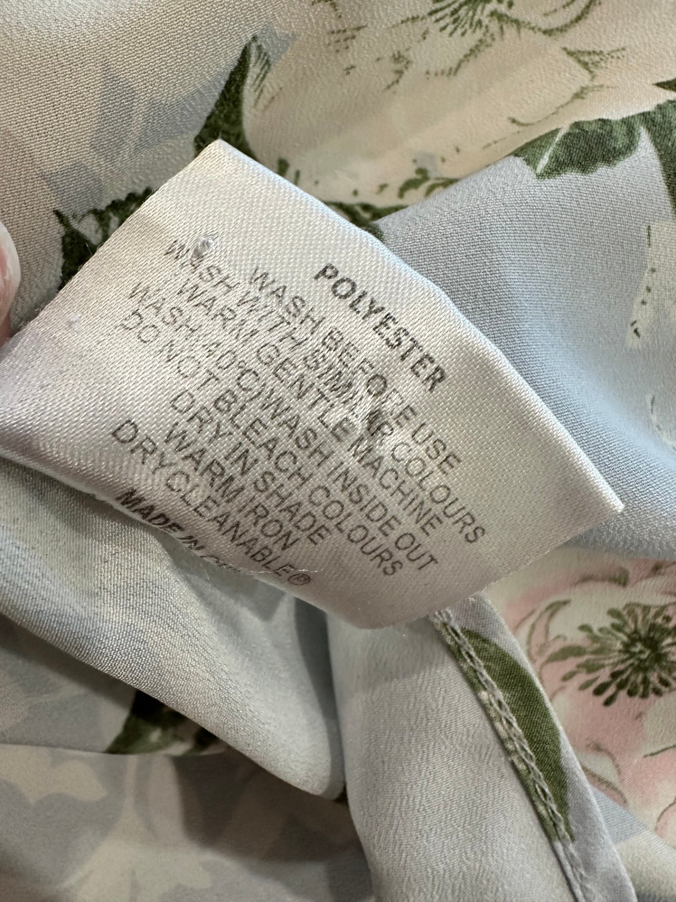 Lyric - Slip Dress - Medium - Pastel pink and white with green