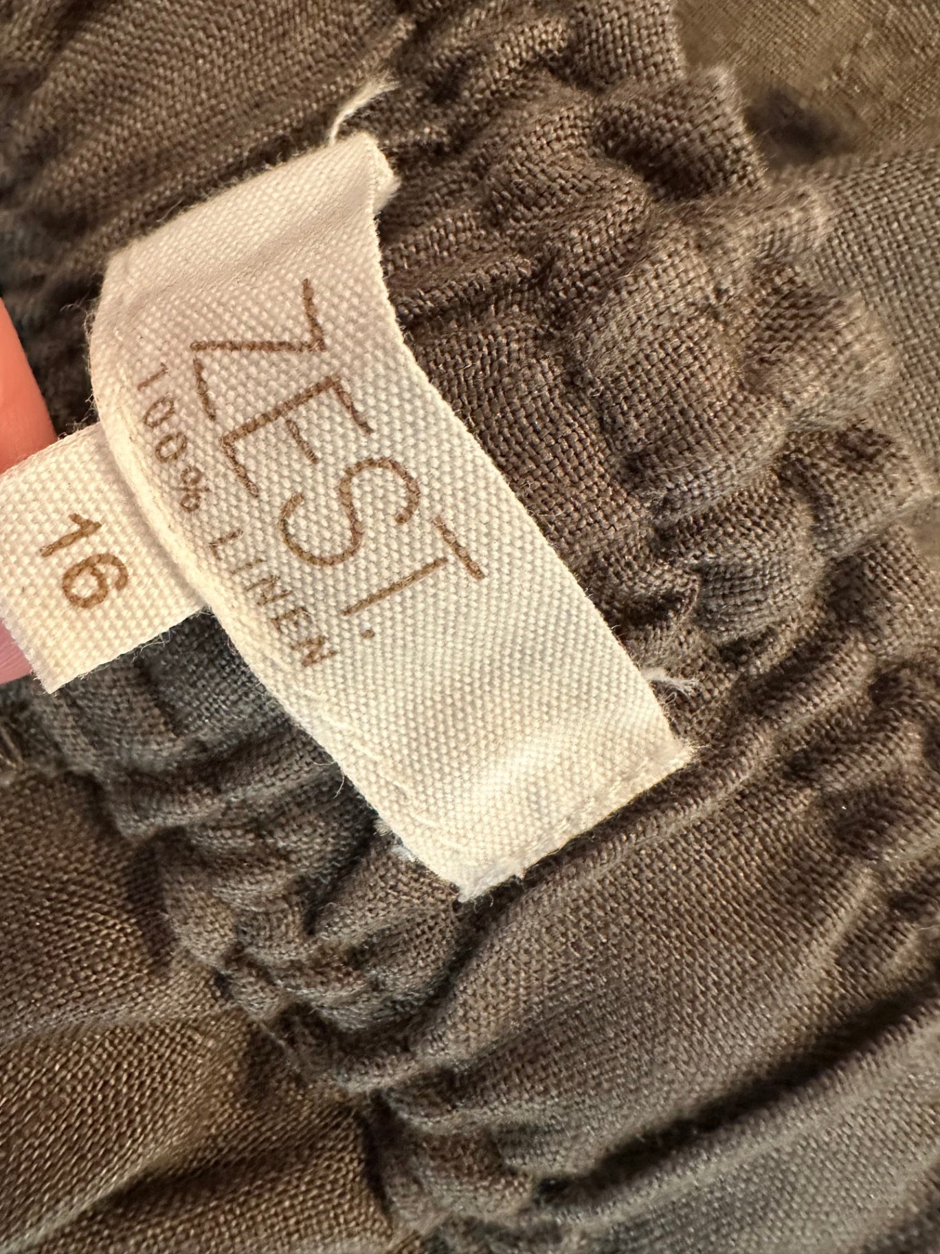 Zest - 100% Linen Pants - Size 16 - Green