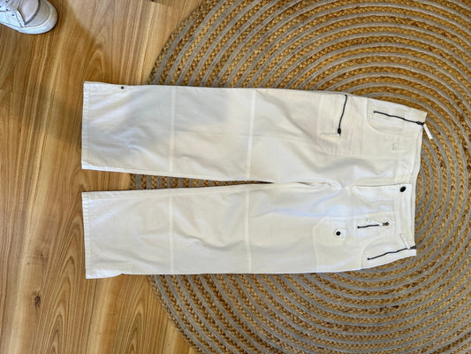 Verge - Cropped Pants - Size 12 - White