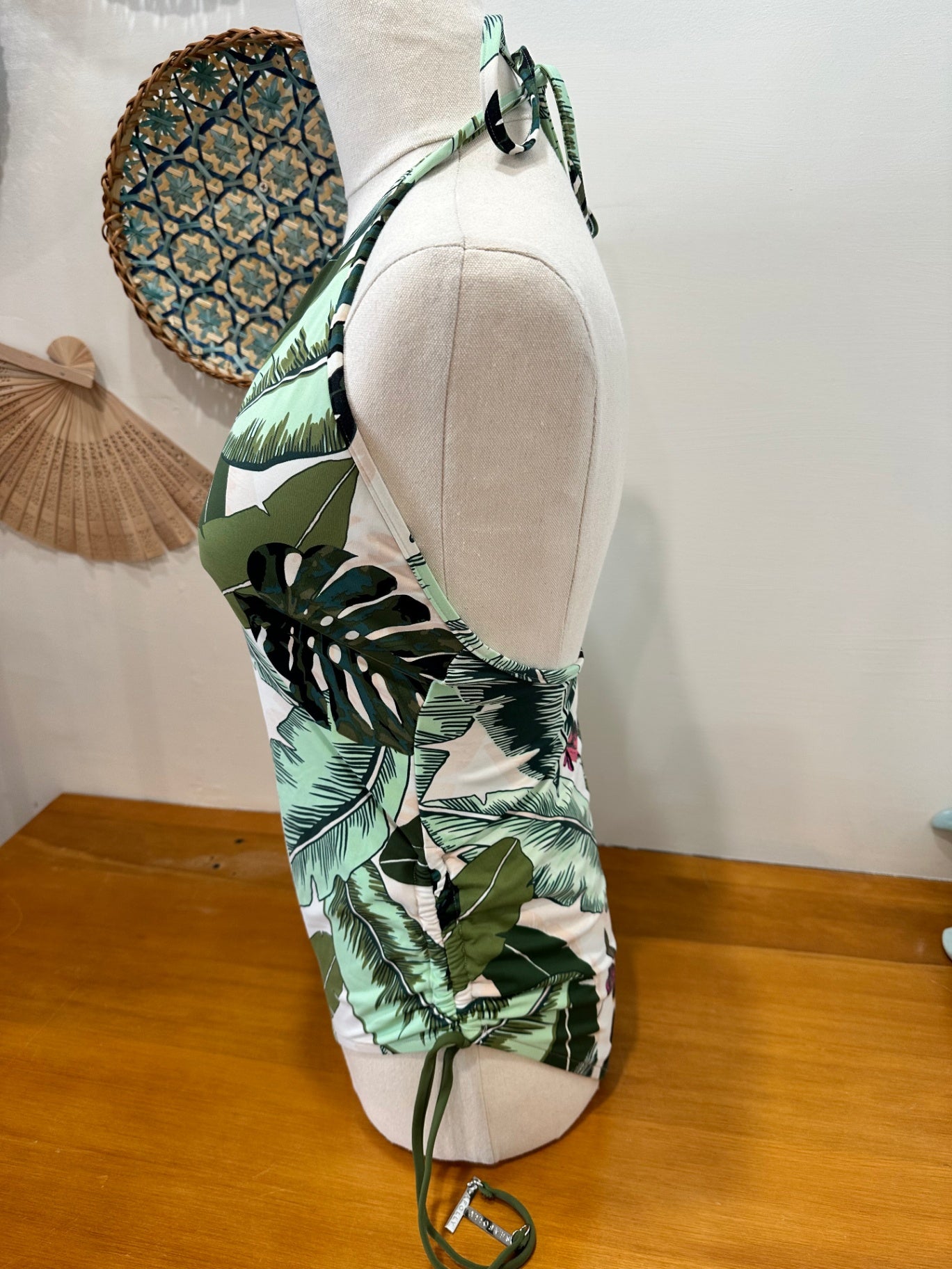 Seafolly - One Suit Swimsuit - Size 10 - Green / White / Tropical